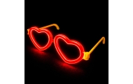 Okulary Fluorescencyjne Serca Świecące W Ciemności Stick Neon Czerwone