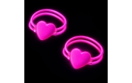 Podwójne Bransoletki Opaski z Sercem Fluorescencyjne Stick Neon Świecące