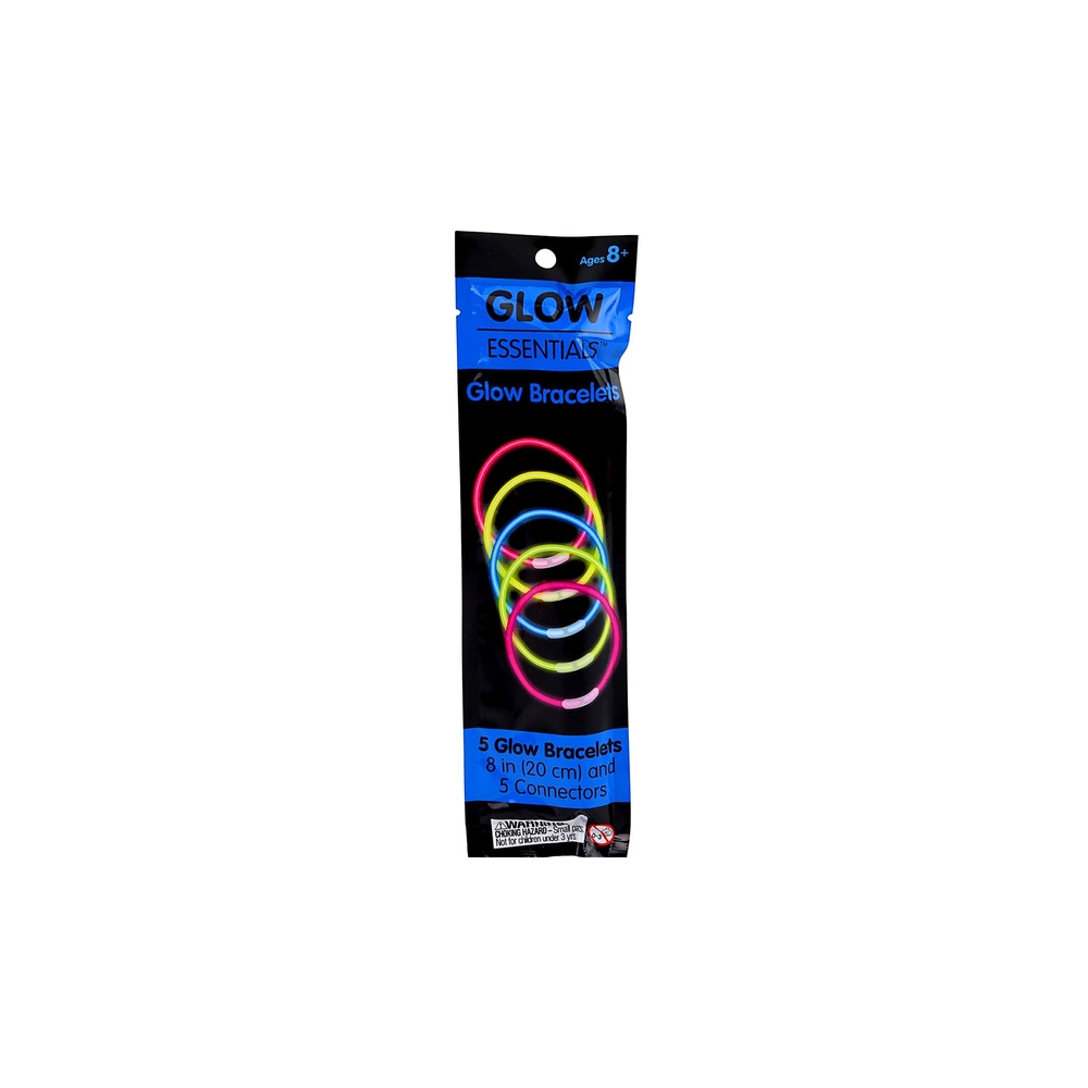 Apyrankės-juostelės, fluorescencinės, šviečiančios tamsoje, „Neon Stick“, 5 vnt.