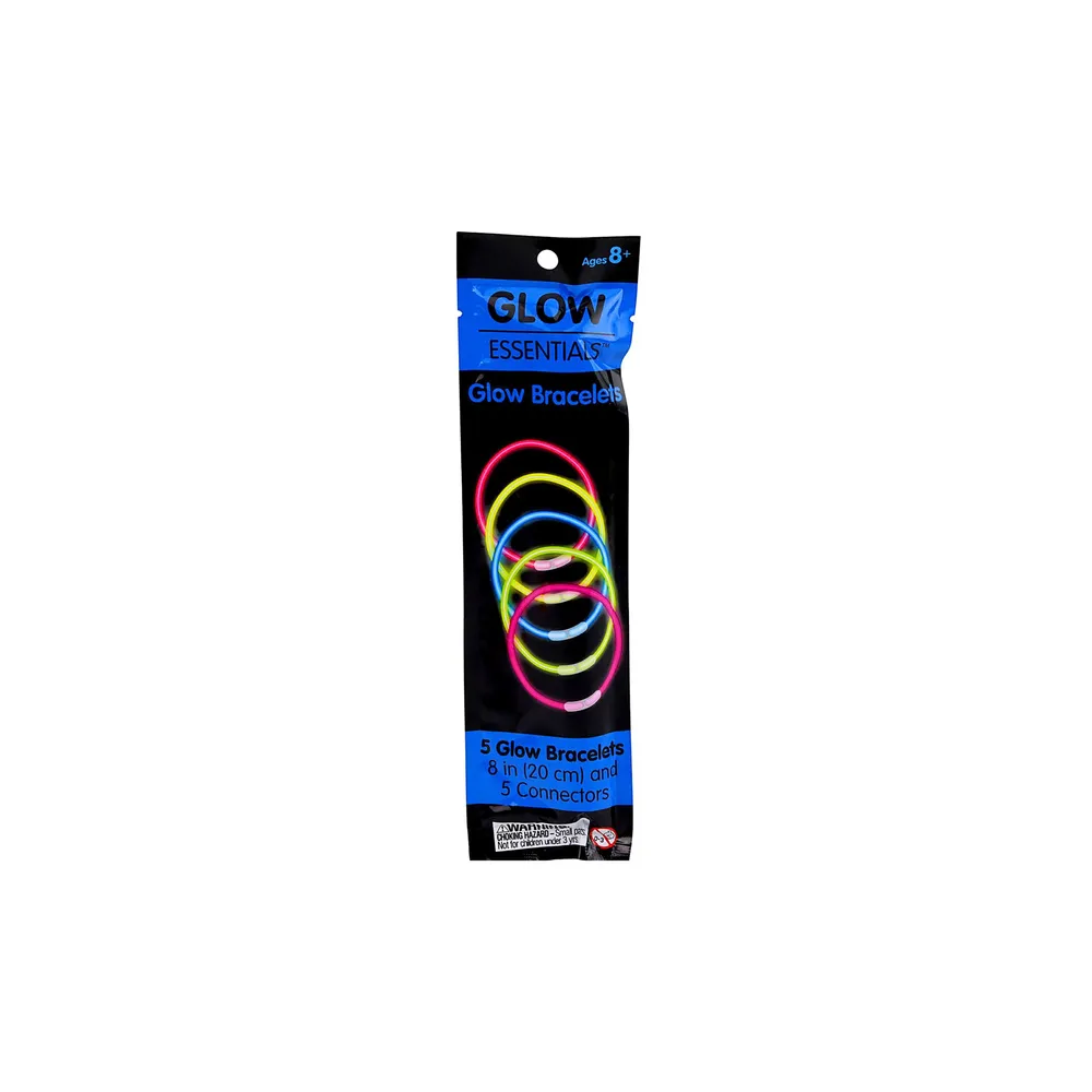 Bransoletki Opaski Fluorescencyjne Świecące W Ciemności Neon Stick 5 szt.