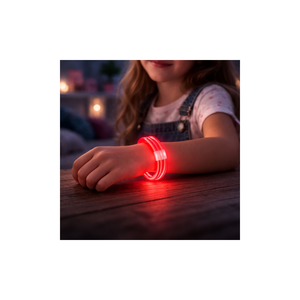 Potrójna Bransoletka Fluorescencyjna Świecąca W Ciemności Neon Stick