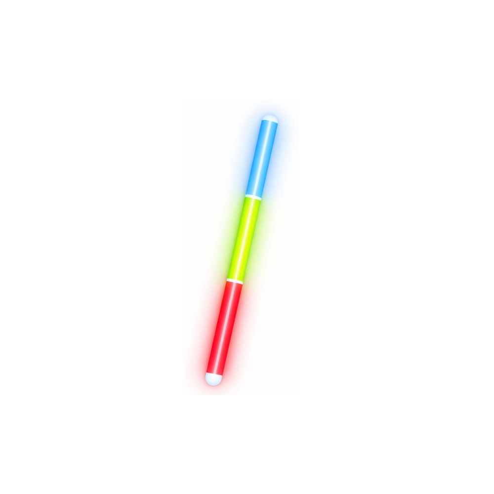 Trispalvė fluorescencinė, tamsoje šviečianti neoninė lazdelė, 31,5 cm