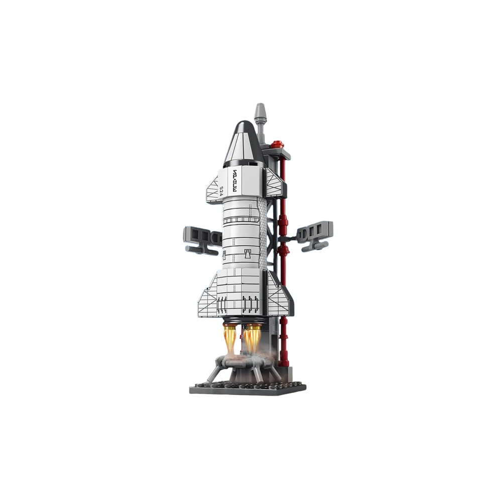 Konstruktorius Kosminės raketos paleidimo bokštas 107 el.-Žaislai, Konstruktoriai, Lego, statybiniai blokai-e-vaikas