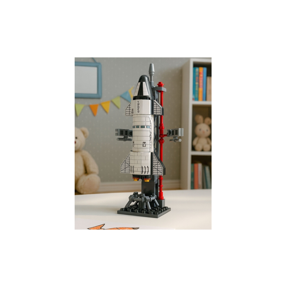 Konstruktorius Kosminės raketos paleidimo bokštas 107 el.-Žaislai, Konstruktoriai, Lego, statybiniai blokai-e-vaikas