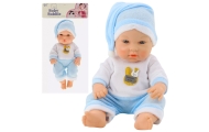 Lėlė kūdikis su mėlyna pižama Kepuraitė judančios rankos kojos 30 cm