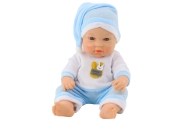 Lalka Bobas W Niebieskiej Piżamce Czapeczka Ruchome Rączki Nóżki 30cm
