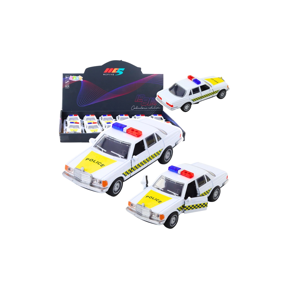 Metalinis Klasikinis policijos automobilis Baltas 1:32-Žaislai, Auto ir transporto žaislai, Mašinos-e-vaikas