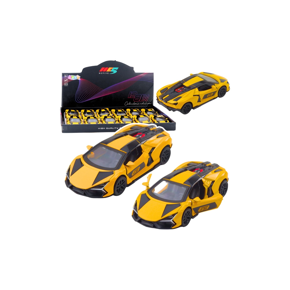 Metalinis Sportinis lenktyninis automobilis Geltonas 1:32-Žaislai, Auto ir transporto žaislai, Mašinos-e-vaikas