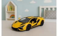 Metalinis Sportinis lenktyninis automobilis Geltonas 1:32-Žaislai, Auto ir transporto žaislai, Mašinos-e-vaikas