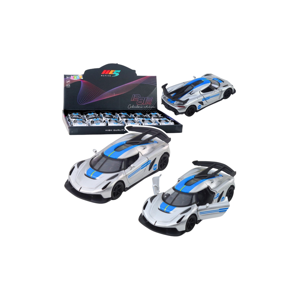 Metalinis Sportinis lenktyninis automobilis Sidabro sp. 1:32-Žaislai, Auto ir transporto žaislai, Mašinos-e-vaikas