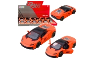 Samochód Sportowy Napęd Pull Back Metalowy Pomarańczowy 1:43