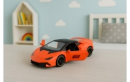 Samochód Sportowy Napęd Pull Back Metalowy Pomarańczowy 1:43