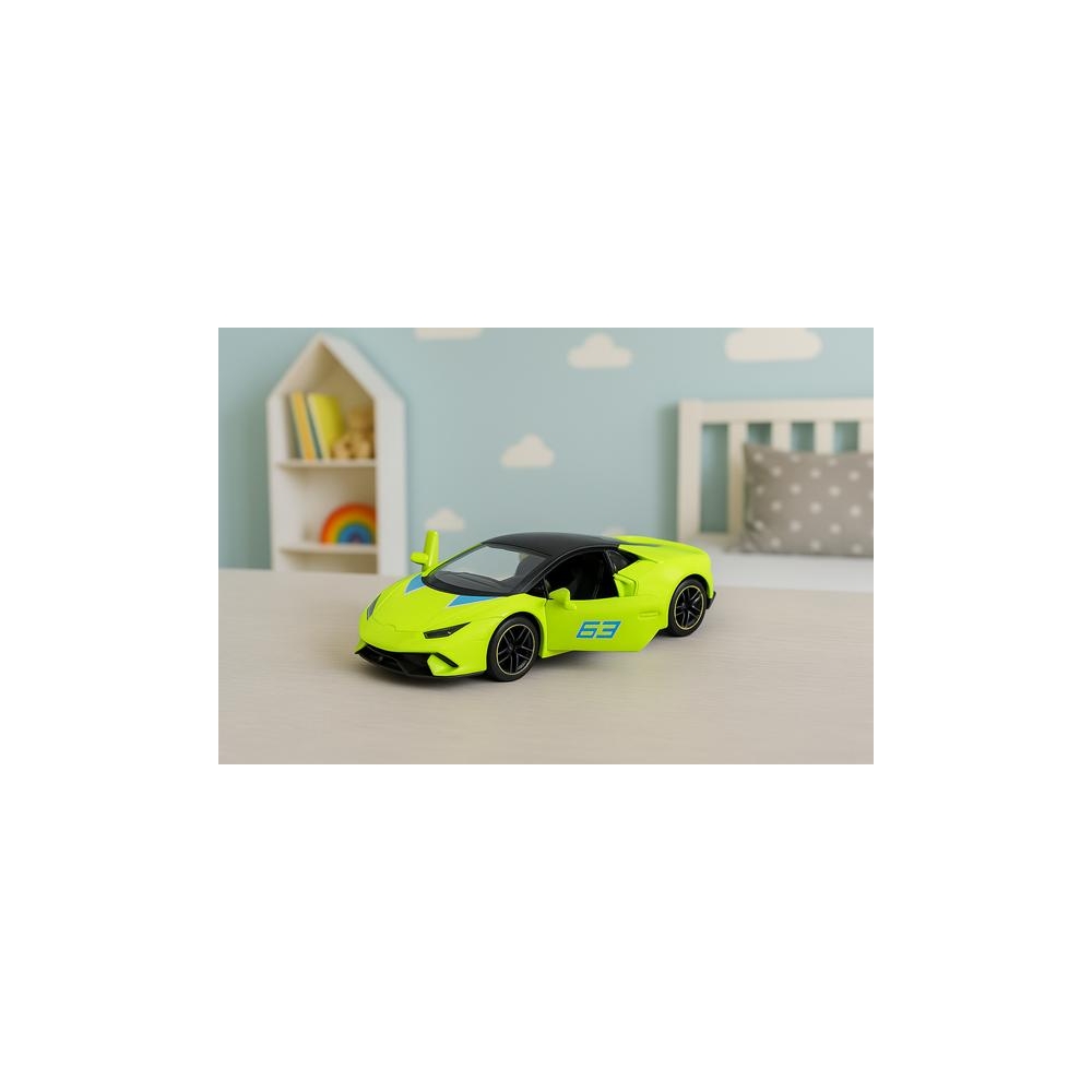 Metalinis Sportinis automobilis Drive Pull Back Metal Neon Green 1:43-Žaislai, Auto ir transporto žaislai, Mašinos-e-vaikas