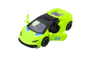 Samochód Sportowy Napęd Pull Back Metalowy Neonowy Zielony 1:43