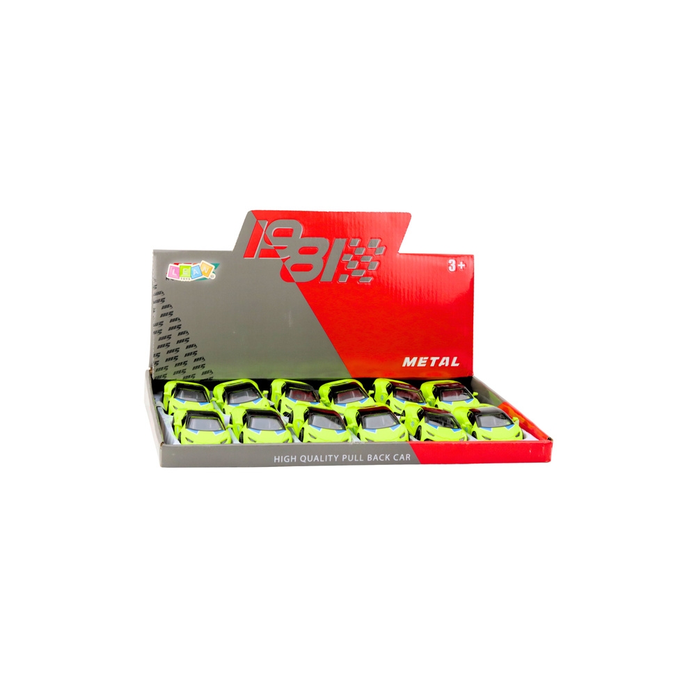 Metalinis Sportinis automobilis Drive Pull Back Metal Neon Green 1:43-Žaislai, Auto ir transporto žaislai, Mašinos-e-vaikas