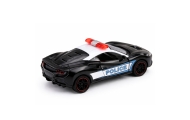 Autko Sportowe Policyjne Samochód Z Napędem Metalowy Pull-Back Czarny 1:43