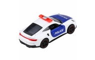 Autko Sportowe Policyjne Samochód Z Napędem Metalowy Pull-Back Biały 1:43
