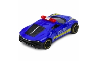 Policijos sportinis automobilis su varikliu, metalinis, mėlynas, 1:43