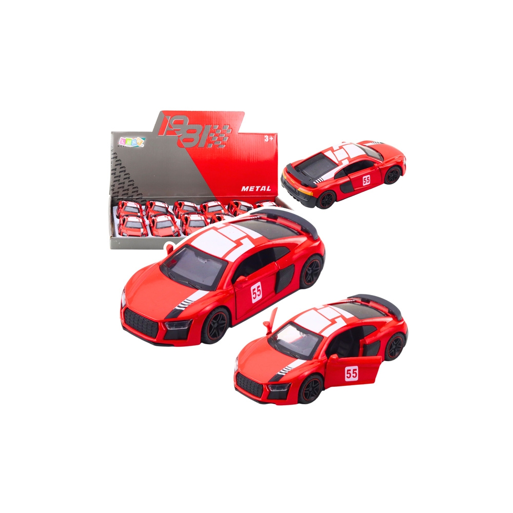 Metalinis Sportinis automobilis Žibintai garsai raudonas 1:43-Žaislai, Auto ir transporto žaislai, Mašinos-e-vaikas