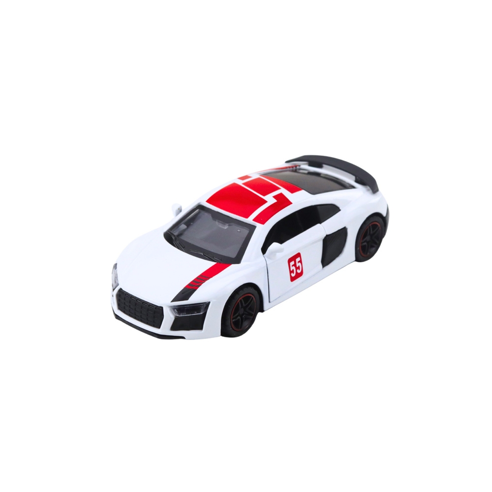 Metalinis Sportinis automobilis žibintai garsai baltas 1:43-Žaislai, Auto ir transporto žaislai, Mašinos-e-vaikas