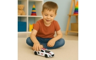 Metalinis Sportinis automobilis žibintai garsai baltas 1:43-Žaislai, Auto ir transporto žaislai, Mašinos-e-vaikas