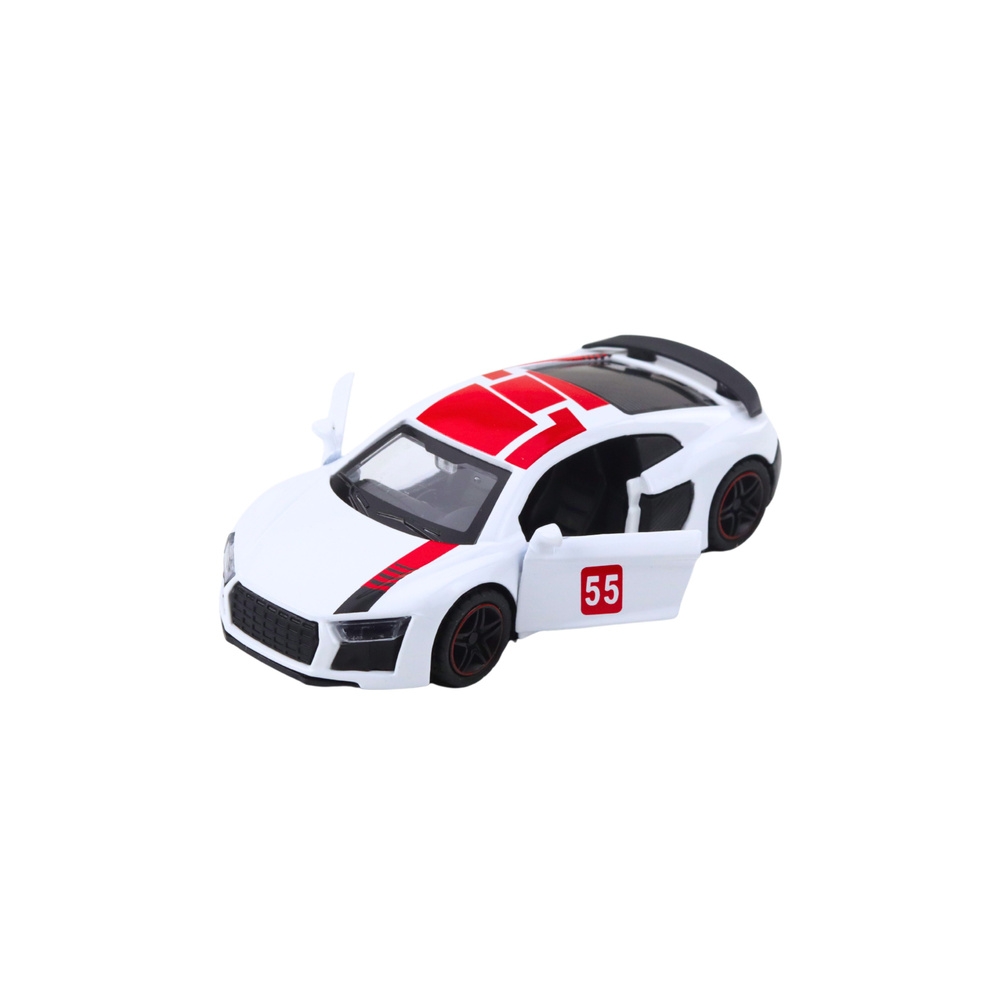 Metalinis Sportinis automobilis žibintai garsai baltas 1:43-Žaislai, Auto ir transporto žaislai, Mašinos-e-vaikas