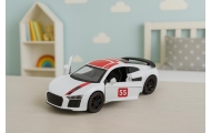 Samochód Sportowy Metalowy Napęd Pull Back Światła Dźwięki Biały 1:43