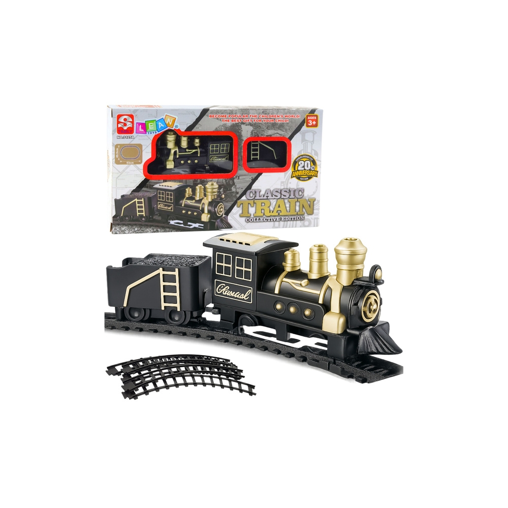 Klasikinio traukinio lokomotyvas krovininis vagonas bėgiai 53 x 48,5 cm-Žaislai, Auto ir transporto žaislai, Traukiniai-e-vaikas