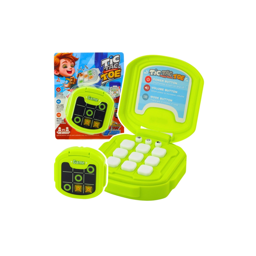 Elektroninis žaidimas Tic Tac Toe 9 režimai, žalias