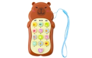 Vaikiškas mokomasis telefonas Šviesos garsai melodijos Capybara 1vnt-Žaislai, Kūdikiams, Žaislai mažyliams (iki 4 m.