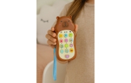 Dziecięcy Telefon Edukacyjny Światła Dźwięki Melodie Kapibara Brązowy