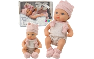 Lalka Bobas Niemowlak Różowe Ubranko Czapeczka Śliniaczek 18 cm