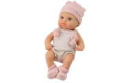 Lalka Bobas Niemowlak Różowe Ubranko Czapeczka Śliniaczek 18 cm