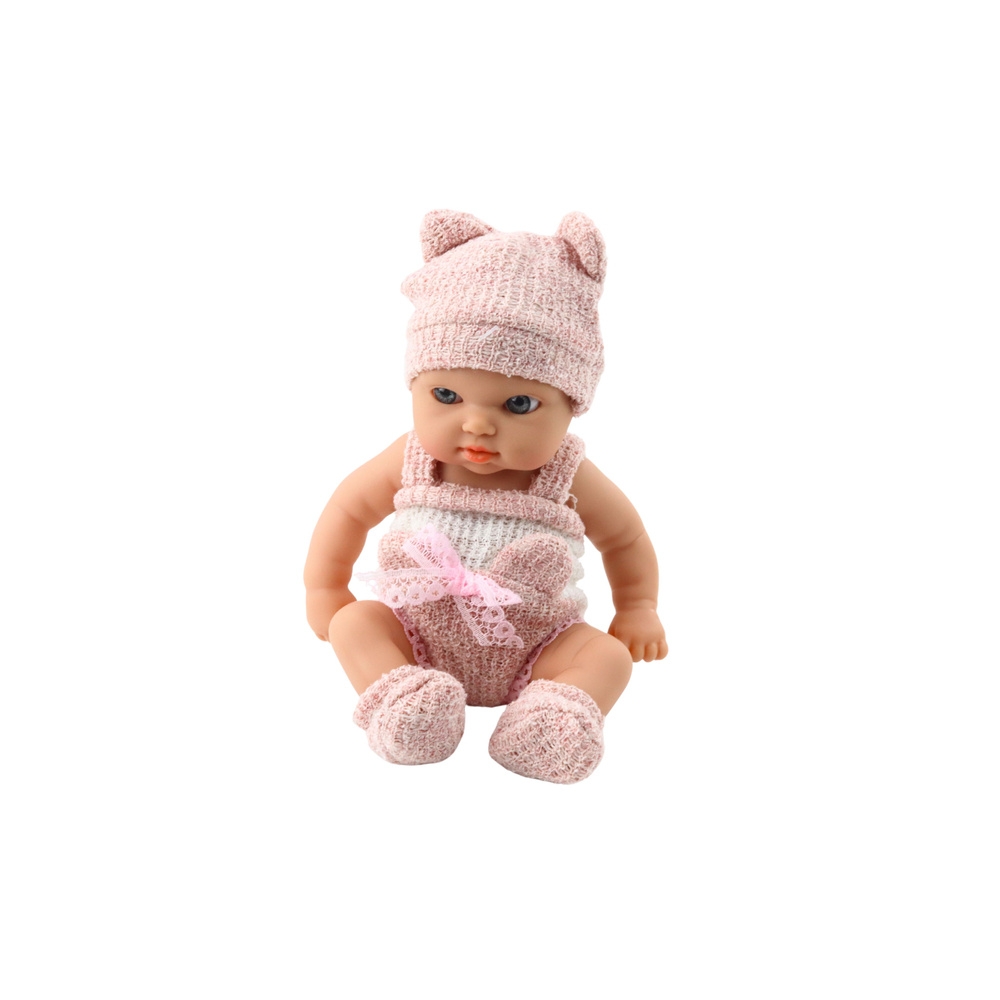 Lėlė kūdikis su antklode Baltos ir rožinės spalvos drabužėliais 18 cm-Žaislai, Lėlės ir jų priedai, Lėlės-e-vaikas