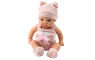 Lalka Bobas Niemowlak Z Kocykiem Biało-Różowe Ubranko Czapeczka 18 cm