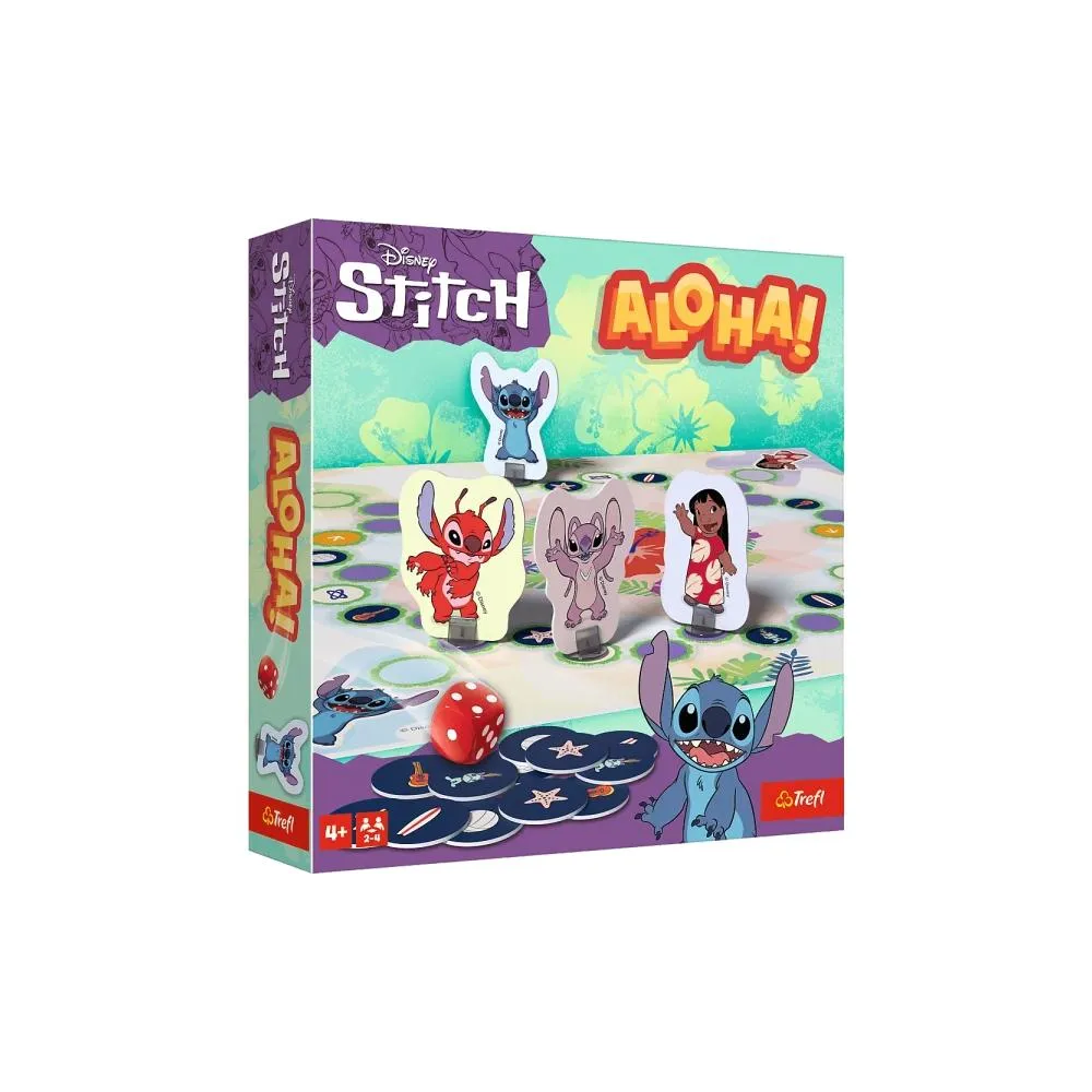 Šeimos žaidimas Lilo ir Stitch Aloha! Trefl 02657-Žaislai, Stalo žaidimai, Įvairūs stalo žaidimai-e-vaikas