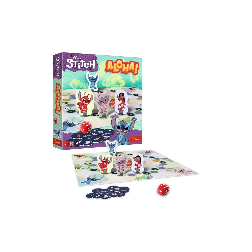 Šeimos žaidimas Lilo ir Stitch Aloha! Trefl 02657-Žaislai, Stalo žaidimai, Įvairūs stalo žaidimai-e-vaikas
