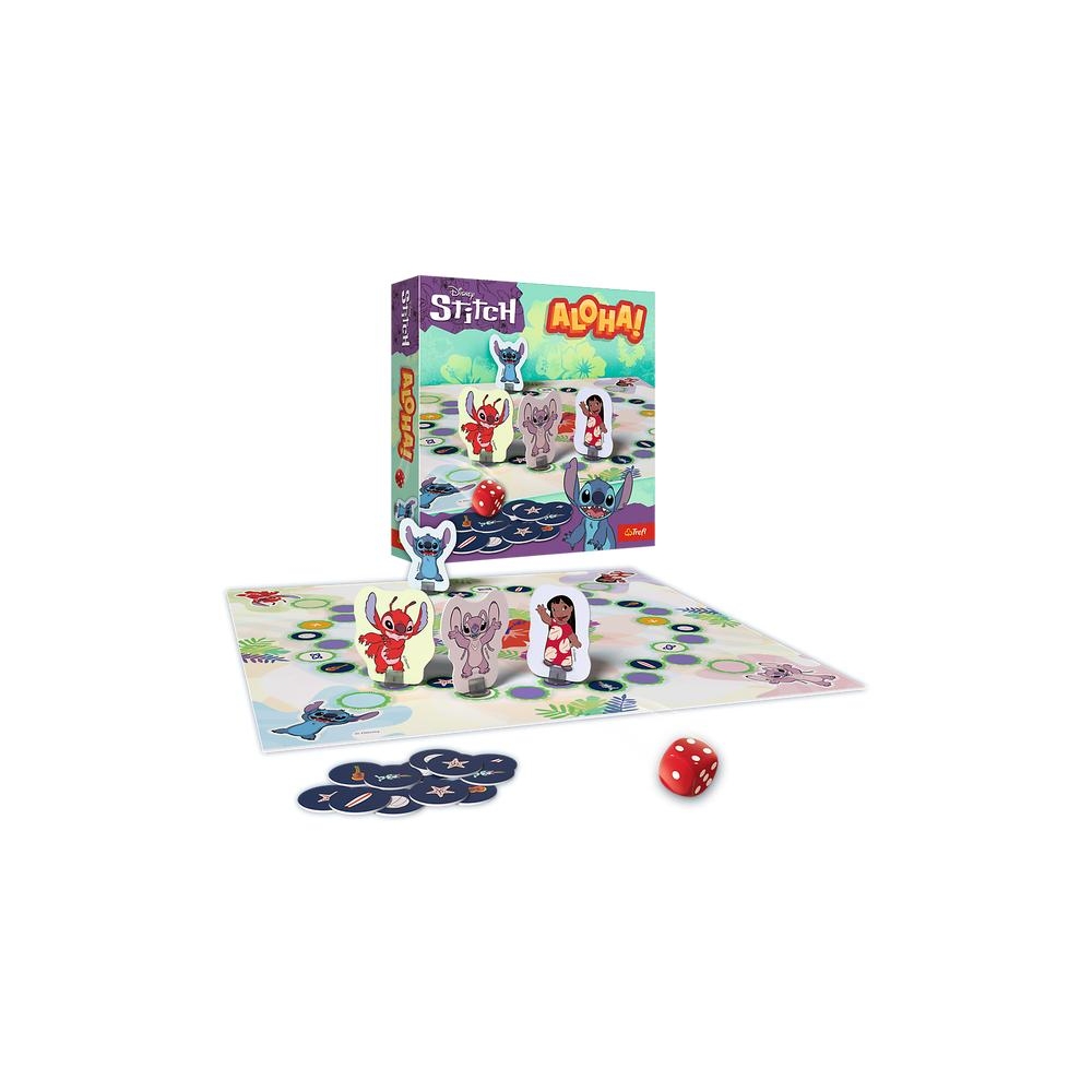 Šeimos žaidimas Lilo ir Stitch Aloha! Trefl 02657-Žaislai, Stalo žaidimai, Įvairūs stalo žaidimai-e-vaikas