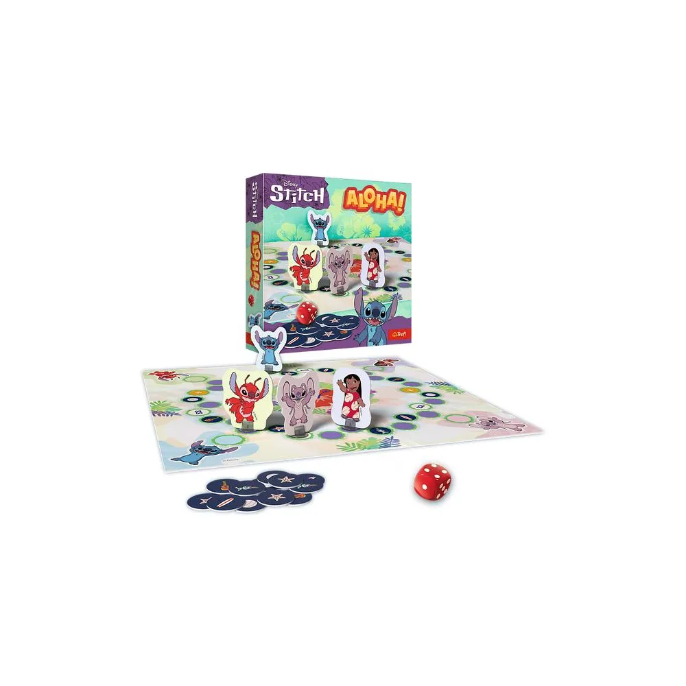 Šeimos žaidimas Lilo ir Stitch Aloha! Trefl 02657-Žaislai, Stalo žaidimai, Įvairūs stalo žaidimai-e-vaikas