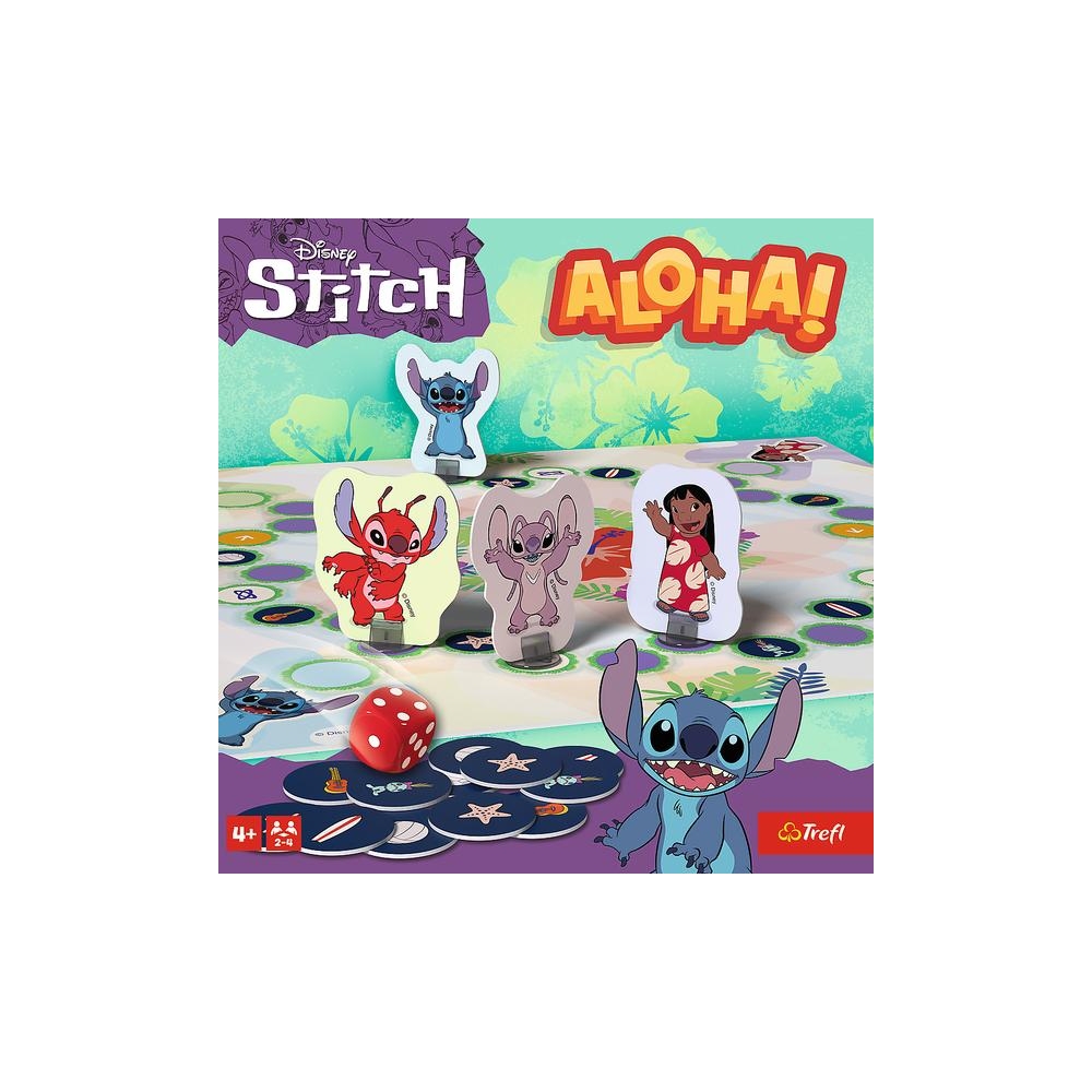 Šeimos žaidimas Lilo ir Stitch Aloha! Trefl 02657-Žaislai, Stalo žaidimai, Įvairūs stalo žaidimai-e-vaikas