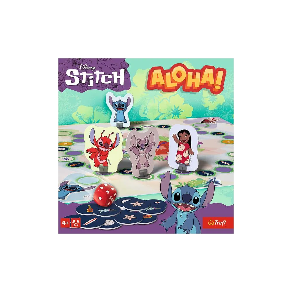 Šeimos žaidimas Lilo ir Stitch Aloha! Trefl 02657-Žaislai, Stalo žaidimai, Įvairūs stalo žaidimai-e-vaikas