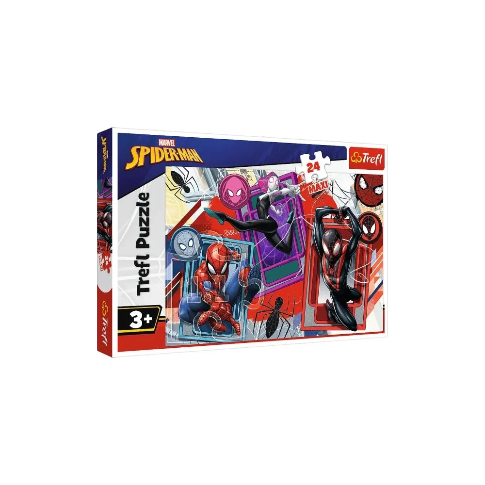 Dėlionė - 24 Maxi - Vorų pojūčiai - Disney Marvel Spiderman - Trefl 14366-Žaislai, Dėlionės, Dėlionės iki 500 detalių-e-vaikas