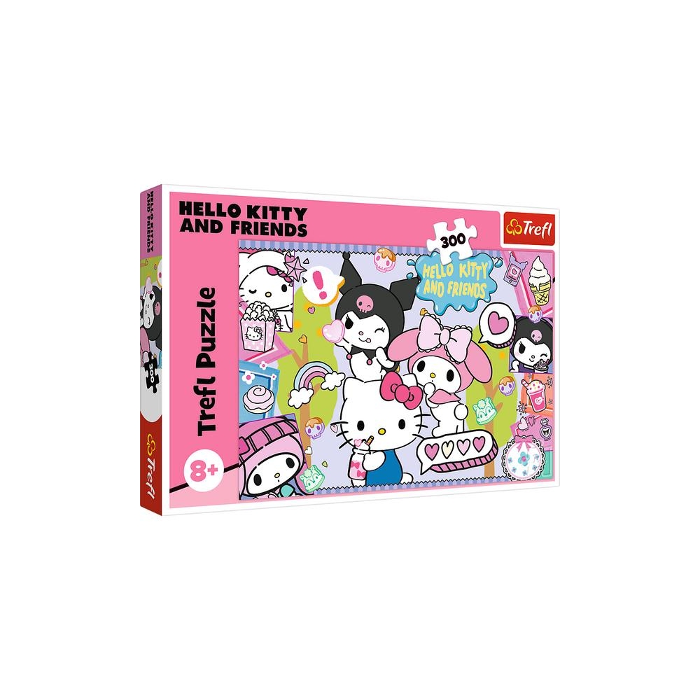 Dėlionė - 300 - Crazy trio - Hello Kitty - Trefl 23039-Žaislai, Dėlionės, Dėlionės iki 500 detalių-e-vaikas