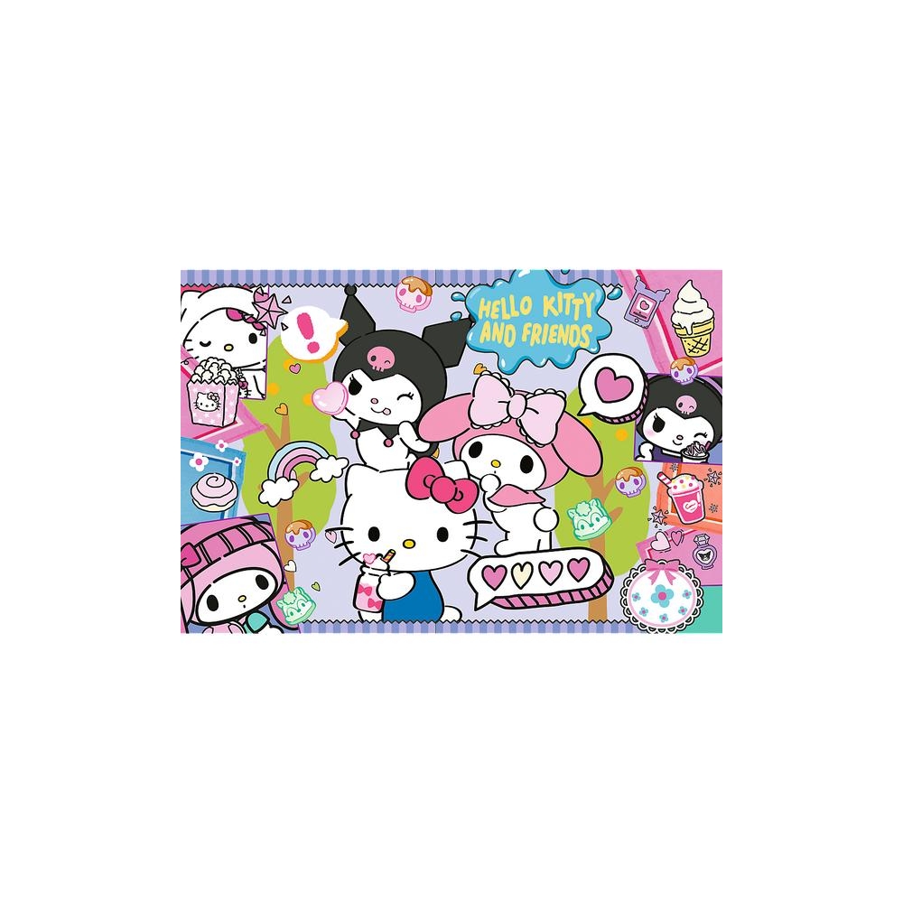Dėlionė - 300 - Crazy trio - Hello Kitty - Trefl 23039-Žaislai, Dėlionės, Dėlionės iki 500 detalių-e-vaikas
