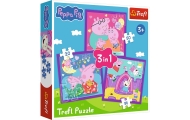 Dėlionė - 3in1 (20, 36, 50) - Peppa Pig įpročiai - Peppa Pig - Trefl 34893-Žaislai, Dėlionės, Dėlionės iki 500 detalių-e-vaikas