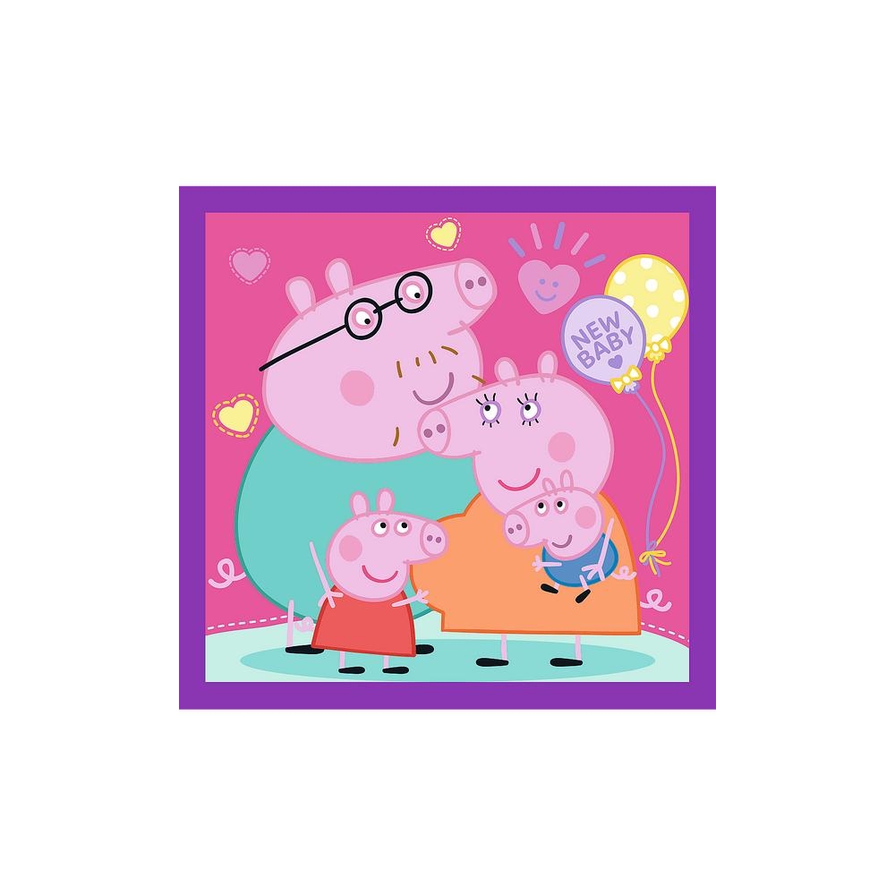Puzzle - 3w1 (20, 36, 50) - Zwyczaje świnki Peppy - Świnka Peppa - Trefl 34893