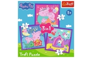 Dėlionė - 3in1 (20, 36, 50) - Peppa Pig įpročiai - Peppa Pig - Trefl 34893-Žaislai, Dėlionės, Dėlionės iki 500 detalių-e-vaikas