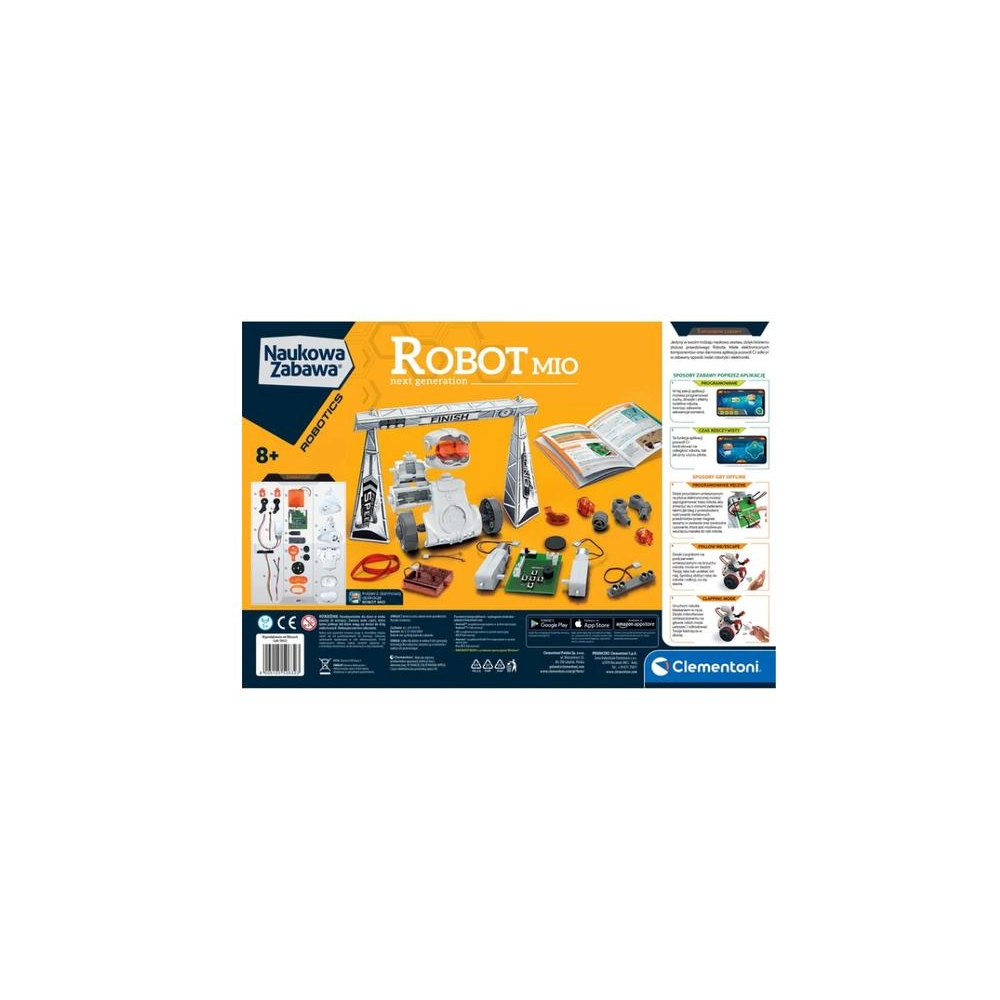 Naujos kartos robotas Mio Scientific Fun Lenkų kalba Clementoni 50632-Žaislai, Robotai-e-vaikas