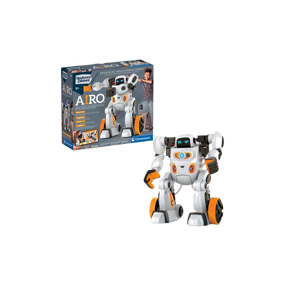 Interaktyvus robotas Scientific Fun Robot Airo lenkų kalba Clementoni 50819-Žaislai, Auto ir transporto žaislai, Robotai-e-vaika