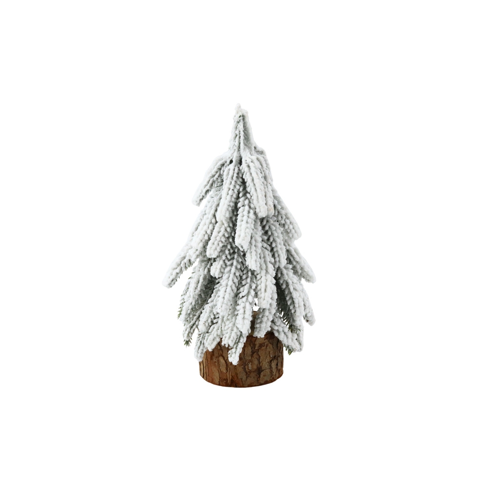 Dekoratyvinė dirbtinė Kalėdų eglutė ant kamieno, padengta sniegu 30 x 10 cm